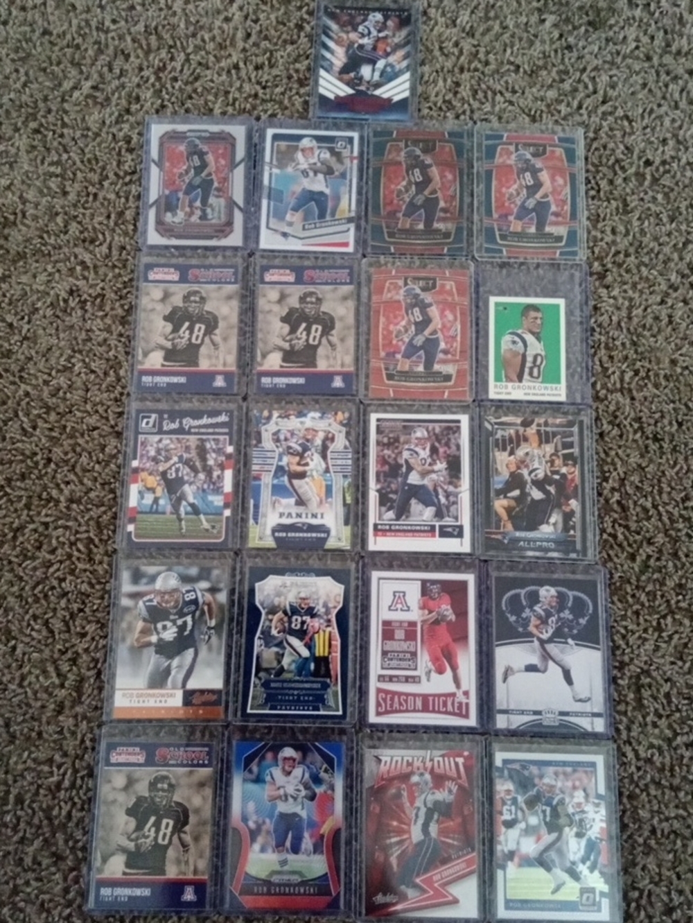Rob Gronkowski Lot Various Years.